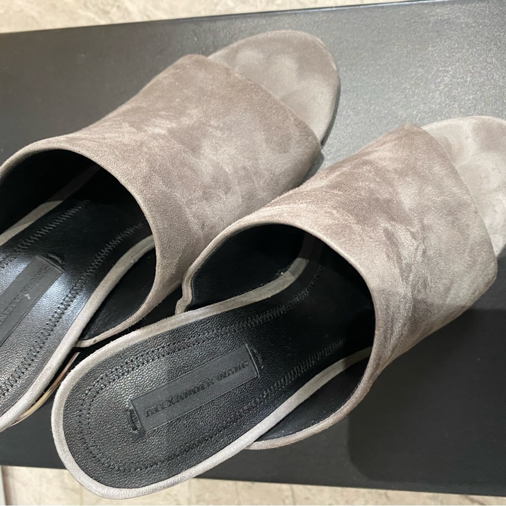 Alexander Wang Black and Silver Heeled Mules - Picture 2 of 4